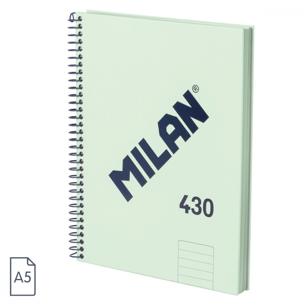Caiet MILAN Serie 1918 A5 80 file dictando spira coperta carton rigida [1]
