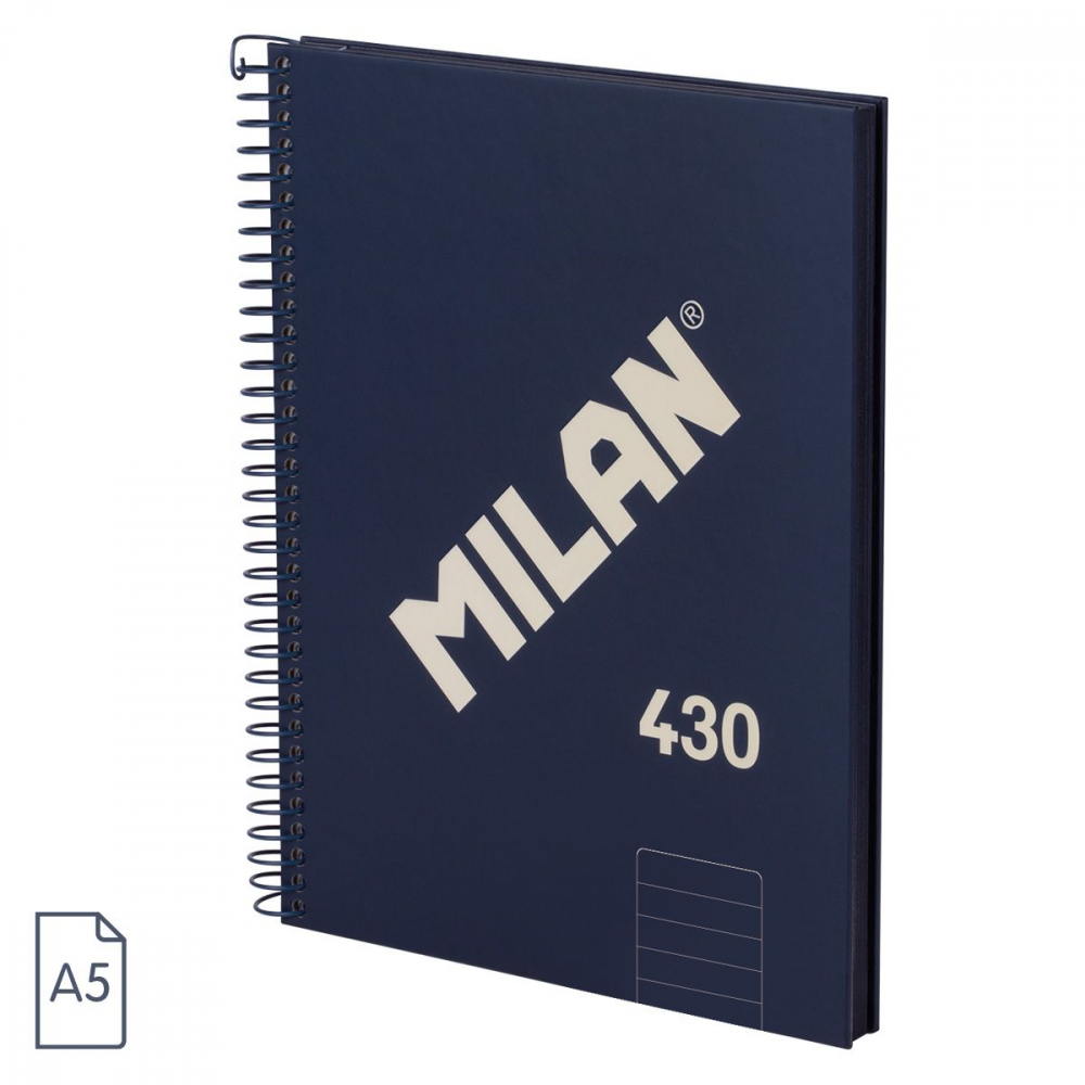 Caiet MILAN Serie 1918 A5 80 file dictando spira coperta carton rigida [1]