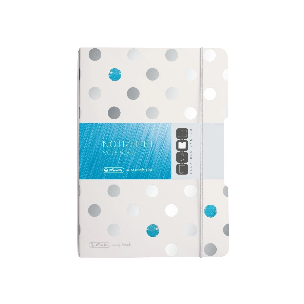 CAIET MY.BOOK FLEX A5 40F 80 GR PATRATELE COPERTA CARTON, FROZEN GLAM [2]