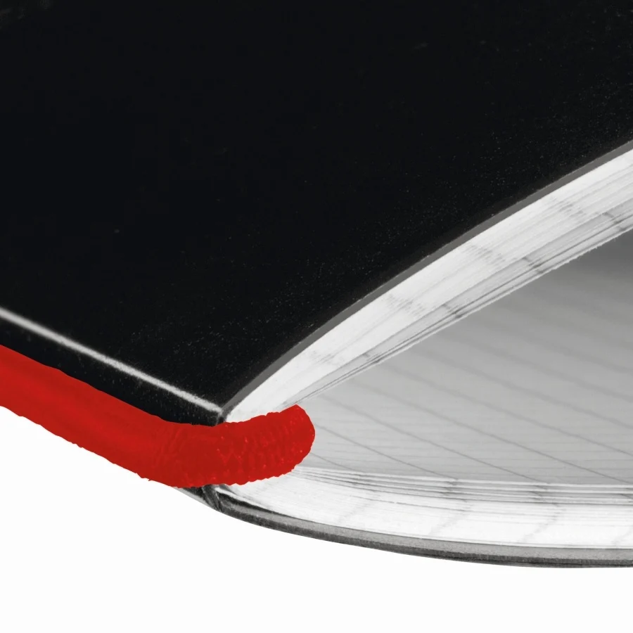 CAIET MY.BOOK FLEX A5 40F PATRATELE NEGRU CU LOGO ROSU [2]