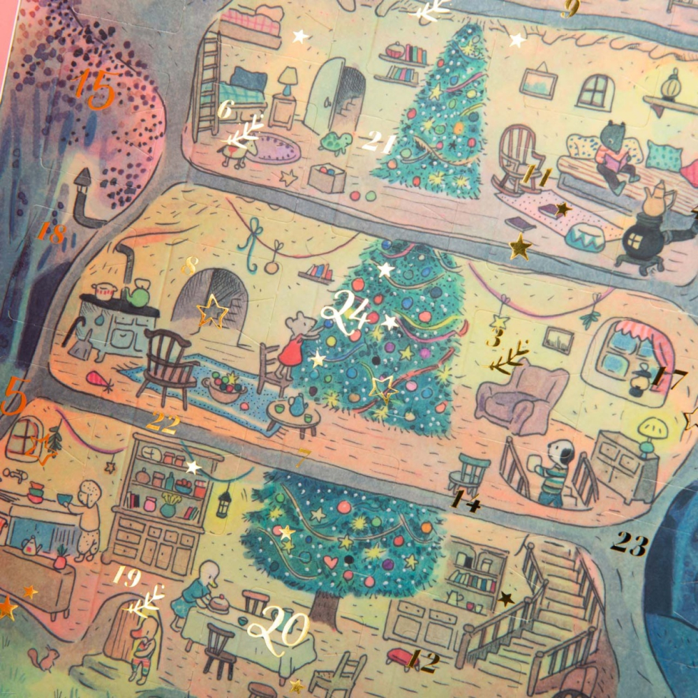 Calendar de Advent Lanterna si 23 de discuri cu povesti Big Family, Moulin Roty [4]