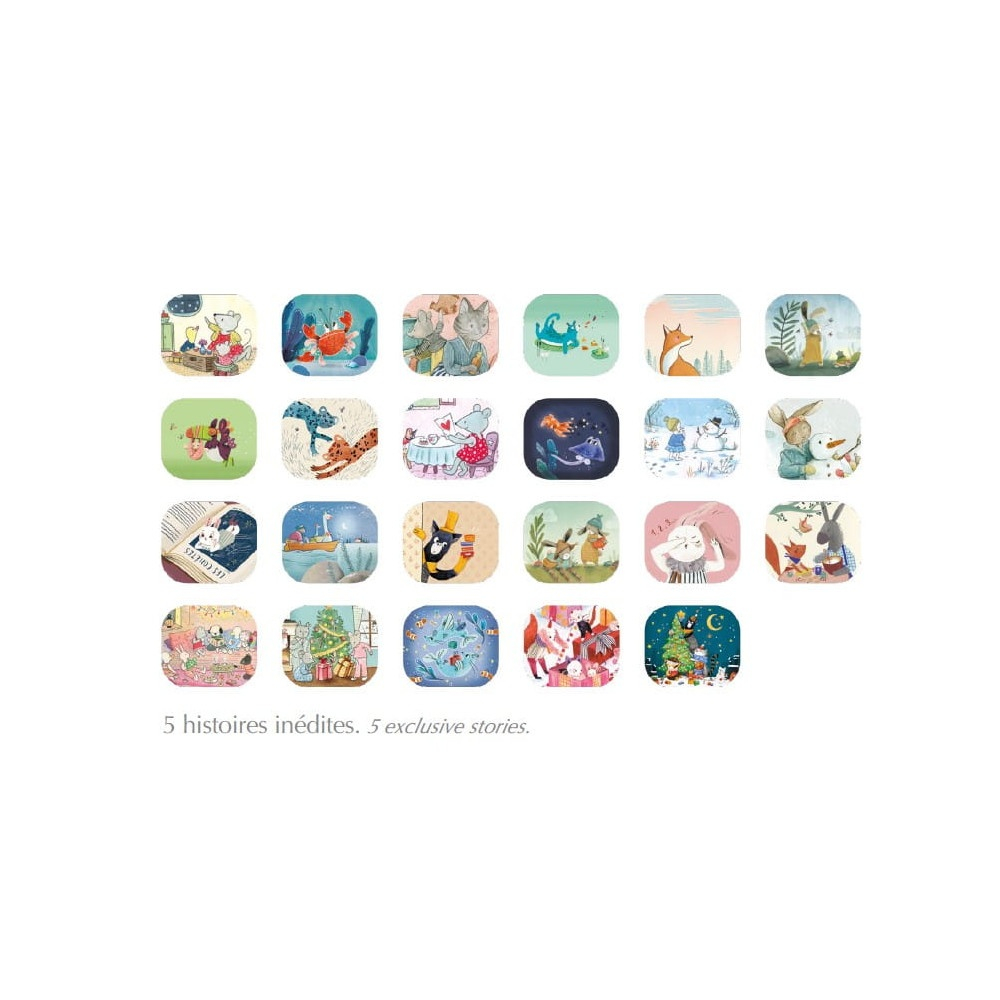 Calendar de Advent Lanterna si 23 de discuri cu povesti Big Family, Moulin Roty [2]