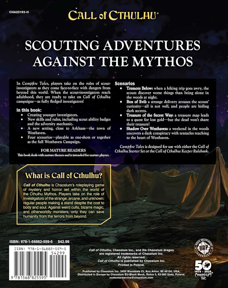 Call of Cthulhu Campfire Tales RPG Book Chaosium [2]
