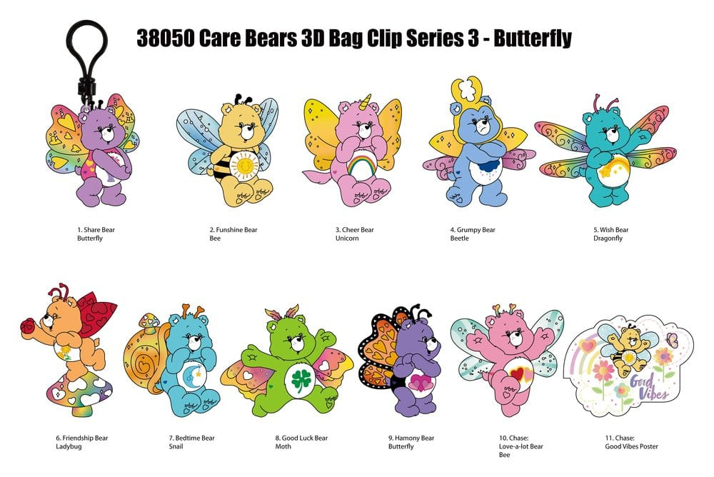 Care Bears 3D PVC Bag Clips Series 3 Blind Bag Display (24) [2]