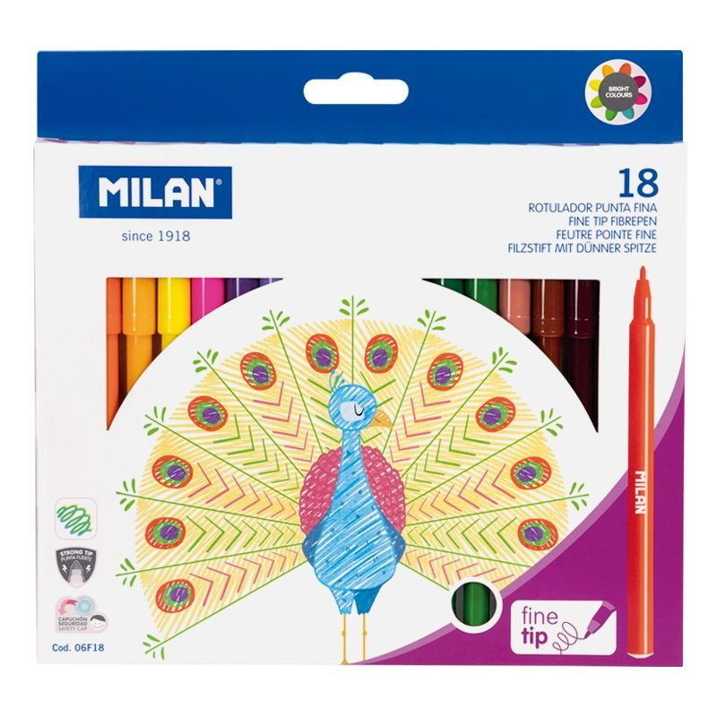 Carioci MILAN 18 culori – pe baza de apa [1]