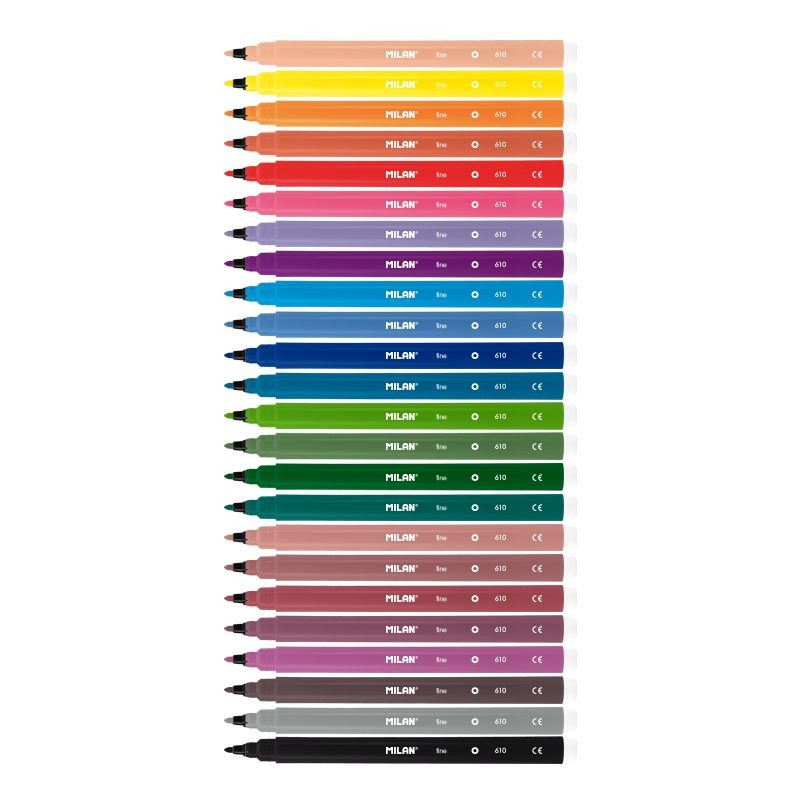 Carioci MILAN 24 culori – pe baza de apa, varf 2 mm [2]