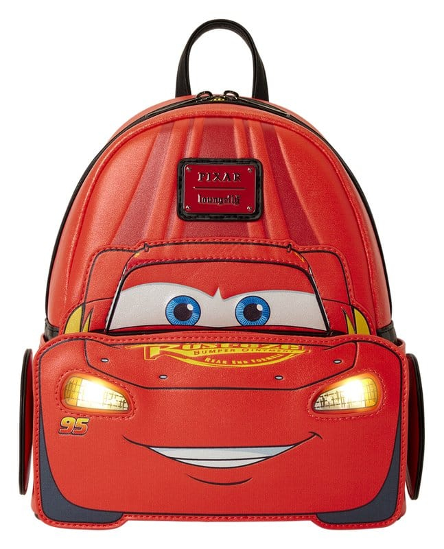 Cars by Loungefly Mini Backpack 20th Anniversary Lightning McQueen Metallic LightUp [6]