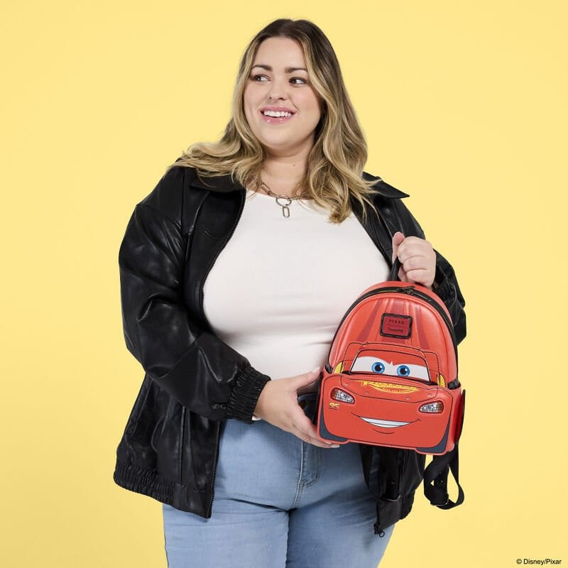Cars by Loungefly Mini Backpack 20th Anniversary Lightning McQueen Metallic LightUp [4]