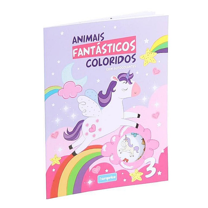 Carte de colorat Animale Fantasice 3 + autocolante [1]