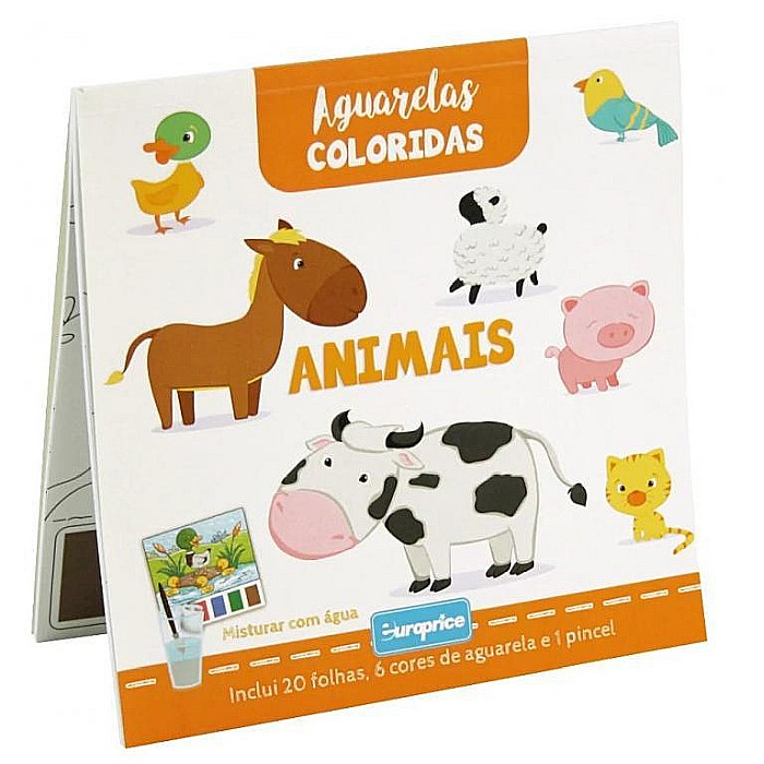 Carte de colorat cu acuarele Animale [1]