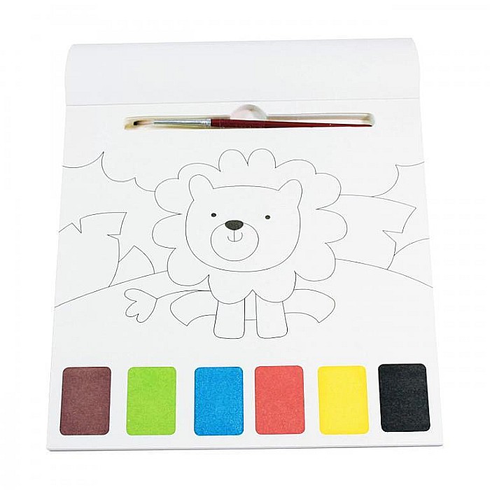 Carte de colorat cu acuarele Animale salbatice [2]