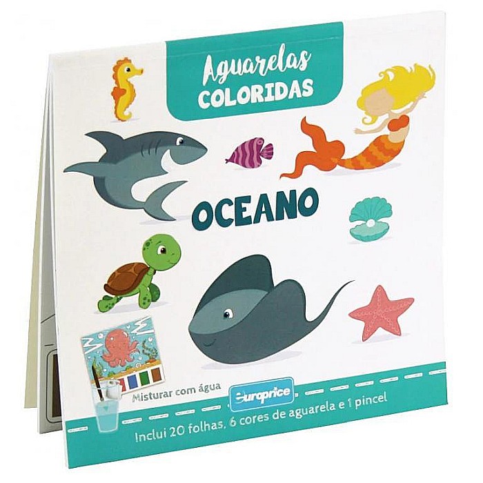 Carte de colorat cu acuarele Ocean [1]
