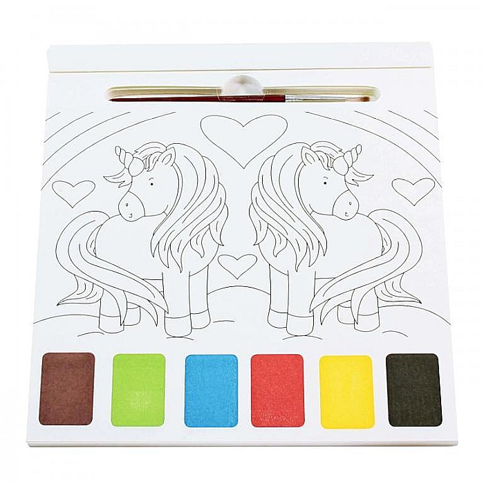 Carte de colorat cu acuarele Unicorni [2]