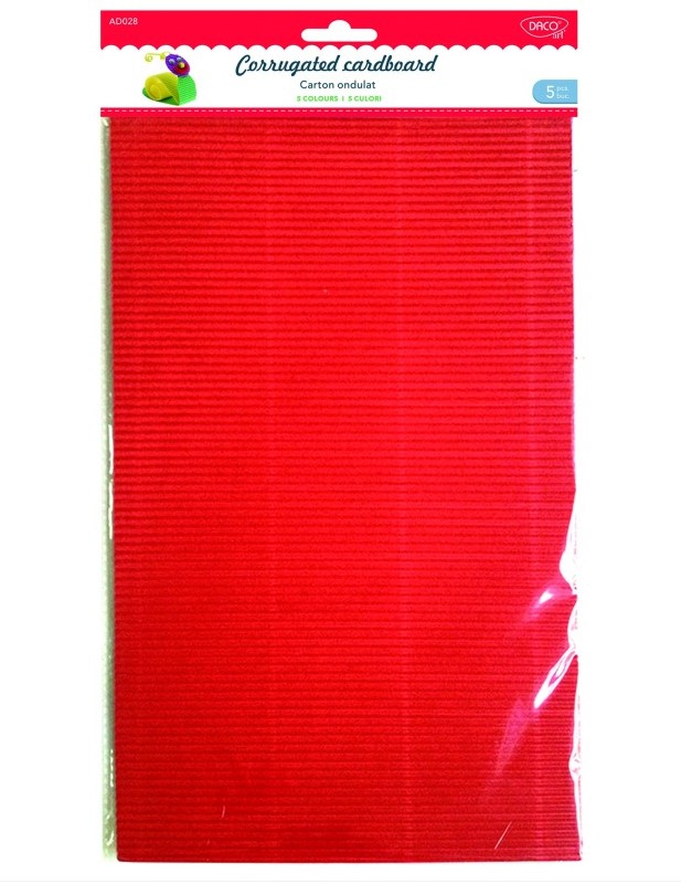 Carton ondulat A4 5 culori DACO  AD028 [1]