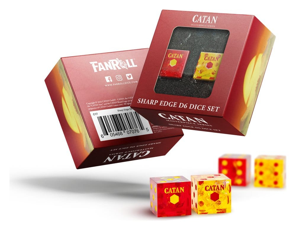 Catan Dice Set D6 Sharp Edge Resin [2]
