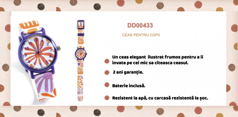 Ceas de mana Frunze colorate, Djeco [4]