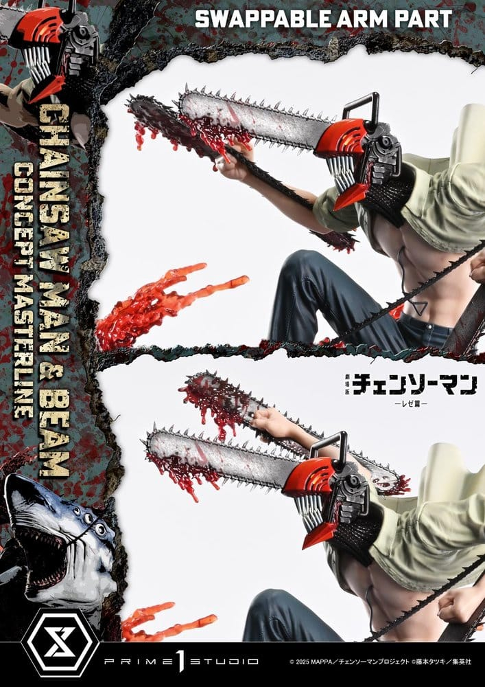 Chainsaw Man Concept Masterline Series Statue 1/6 Chainsaw Man & Beam 73 cm [5]