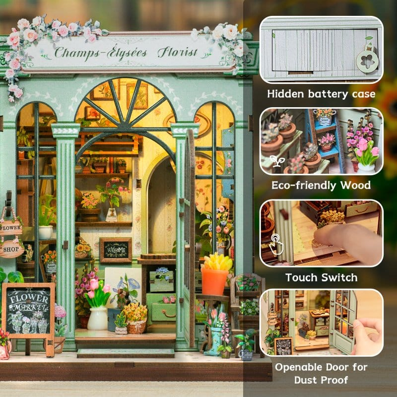 Champs-Élysées Florist - DIY Miniature House Kit cu LED [6]