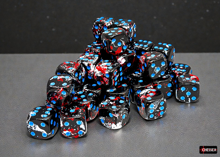 Chessex Brush Dark Side Blue Block 36 Zaruri D6 [2]
