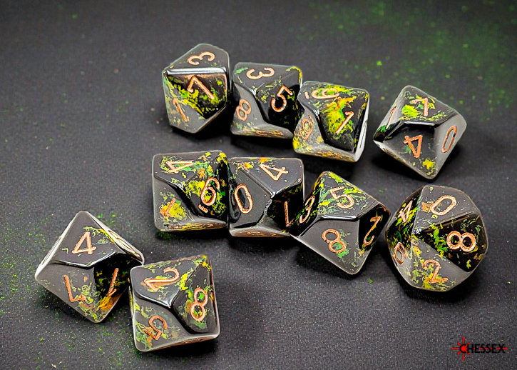 Chessex Brush Deep Forest Gold Set 10 Zaruri D10 [2]