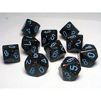 Chessex Speckled Polyhedral Ten d10 Set - Blue Stars [1]