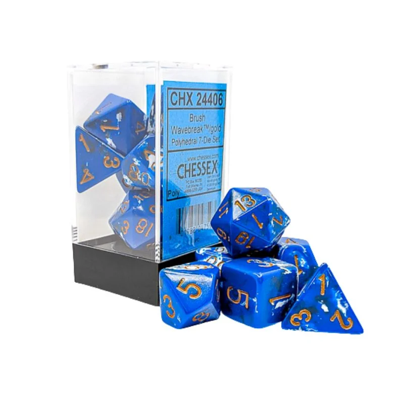 Chessex Wavebreak Gold Set Zaruri Poliedrice RPG [2]