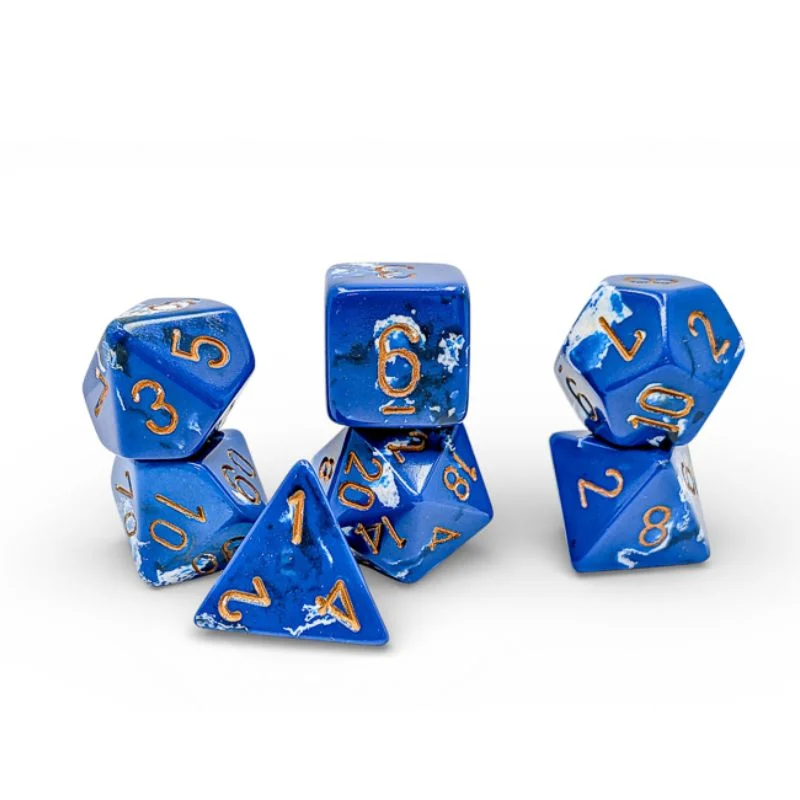 Chessex Wavebreak Gold Set Zaruri Poliedrice RPG [4]