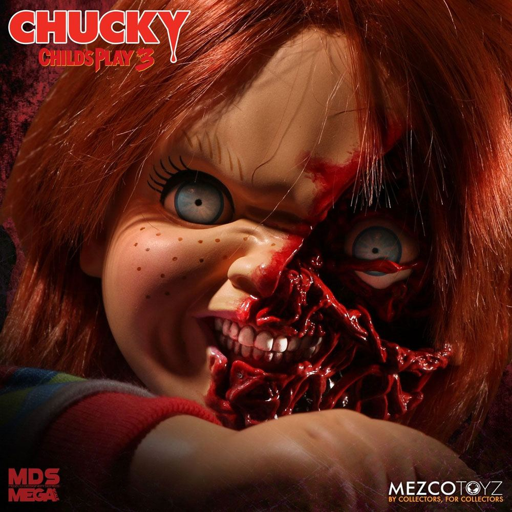 Child's Play 3 Designer Series Talking Pizza Face Chucky 38 cm [6]