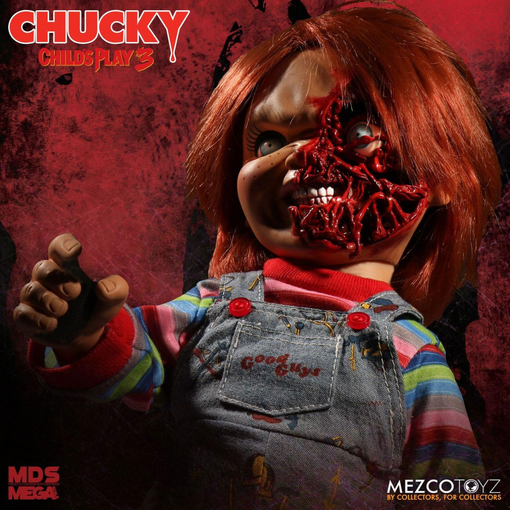 Child's Play 3 Designer Series Talking Pizza Face Chucky 38 cm [2]