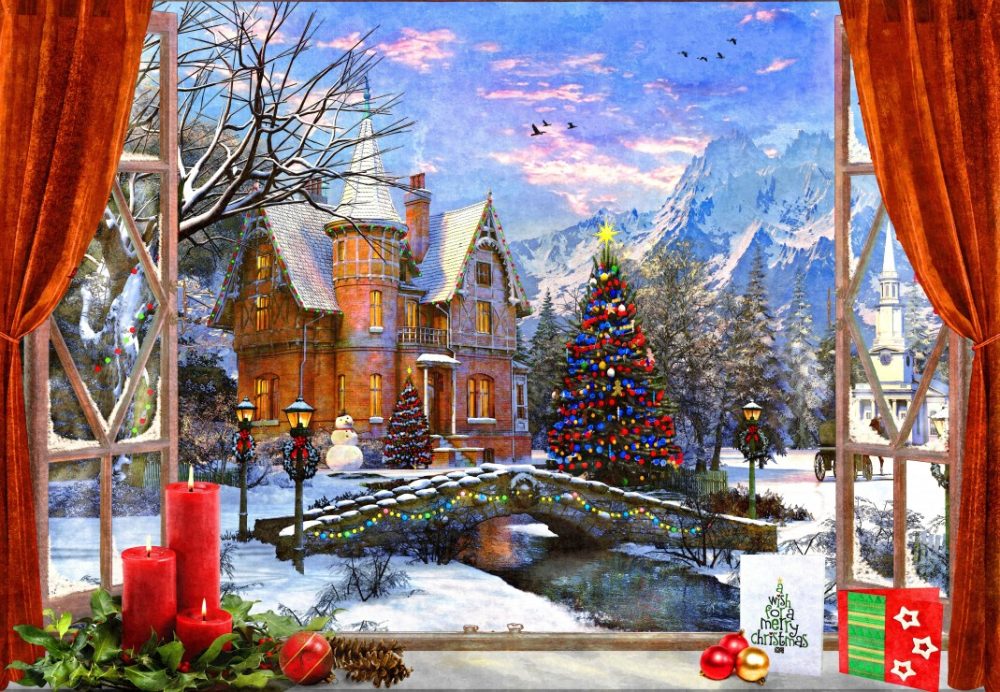 Christmas Mountain View – Puzzle 500 piese [2]