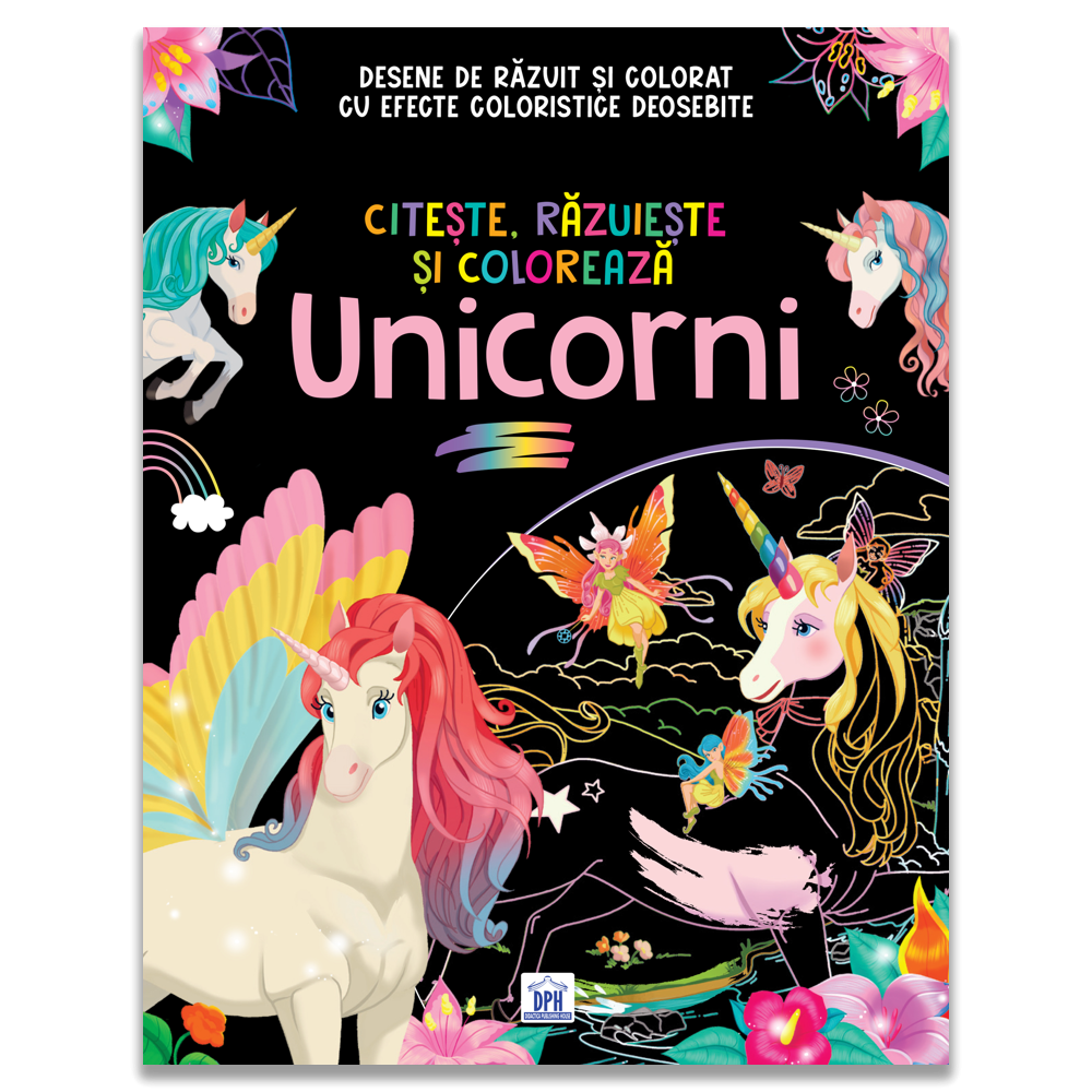 Citeste, razuieste si coloreaza: Unicorni – Carte interactiva 4+ ani [1]