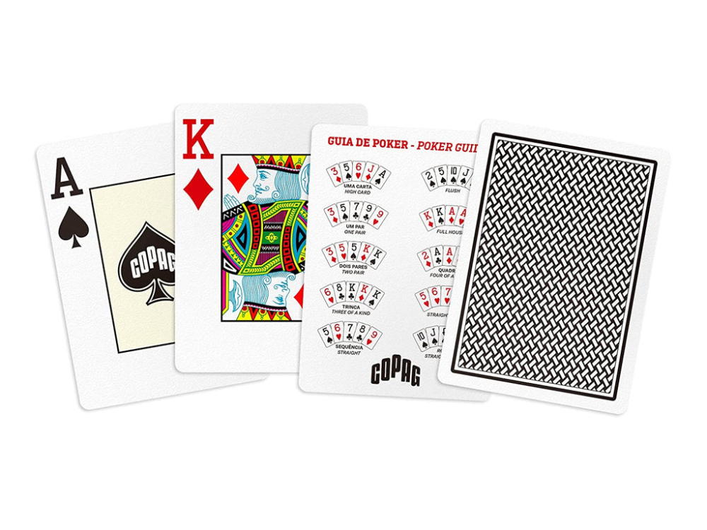 Copag – Texas Hold’em Jumbo Poker Playing Cards (Black / Red) [7]