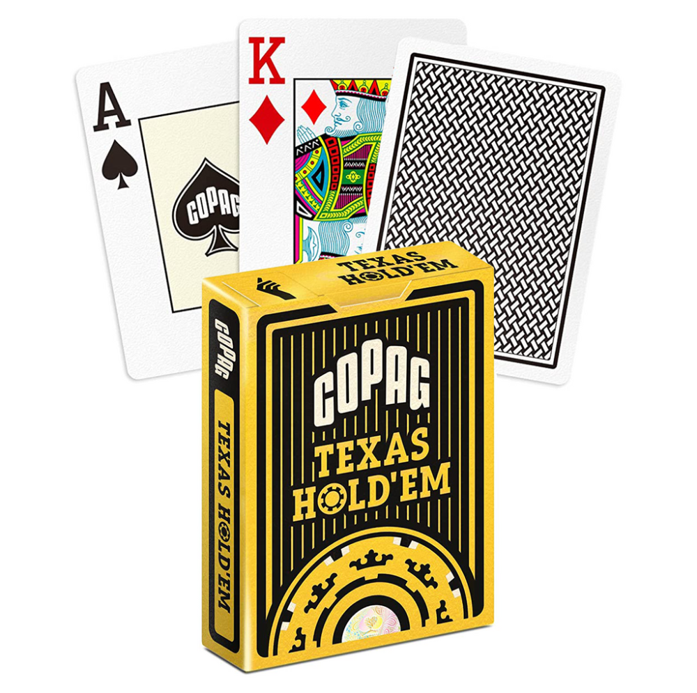 Copag – Texas Hold’em Jumbo Poker Playing Cards (Black / Red) [4]