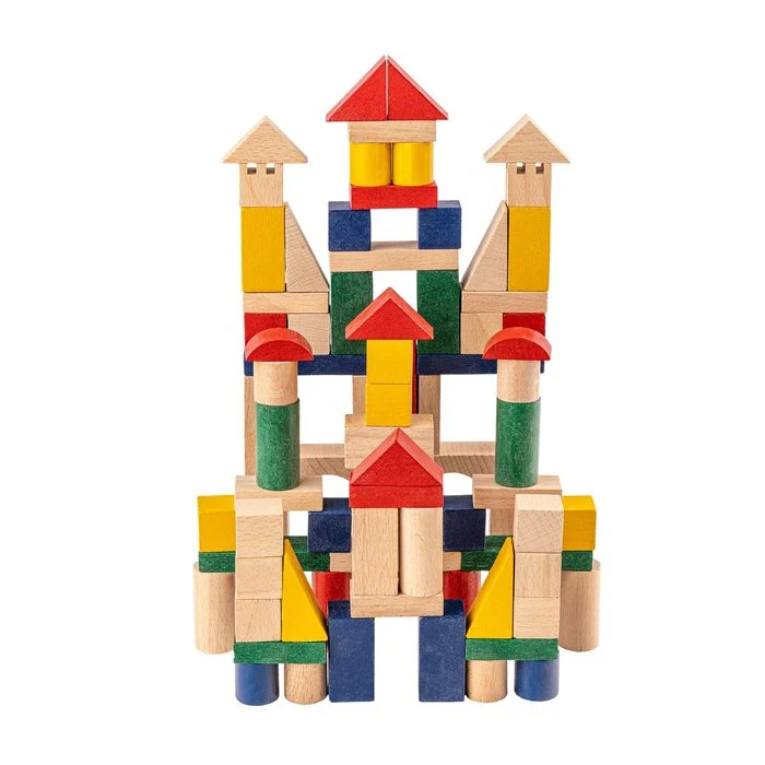 Cuburi Constructie Colorate – Set educativ din lemn 82 piese [3]