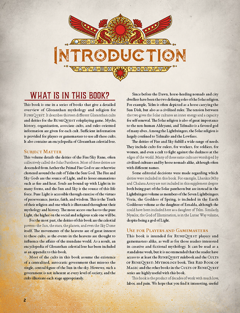 Cults of RuneQuest: The Gods of Fire and Sky – Ghidul Zeilor Focului si Cerului [2]