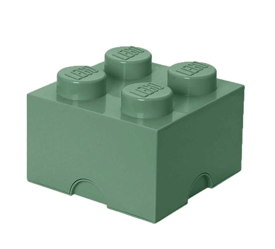 Cutie depozitare LEGO 2X2 verde nisip [2]