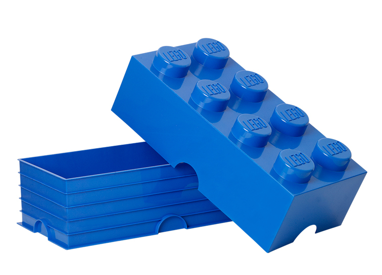 Cutie depozitare LEGO 2x4 albastru inchis [2]