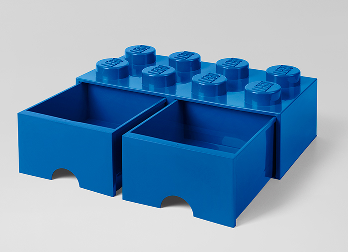 Cutie depozitare LEGO 2x4 cu sertare, albastru [2]