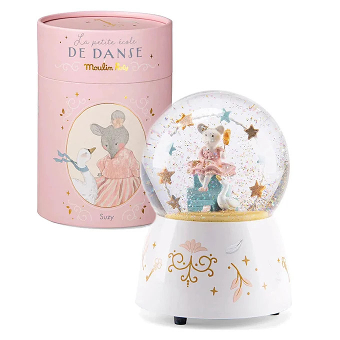 Cutie muzicala glob cu zapada Mica scoala de dans, Moulin Roty [3]