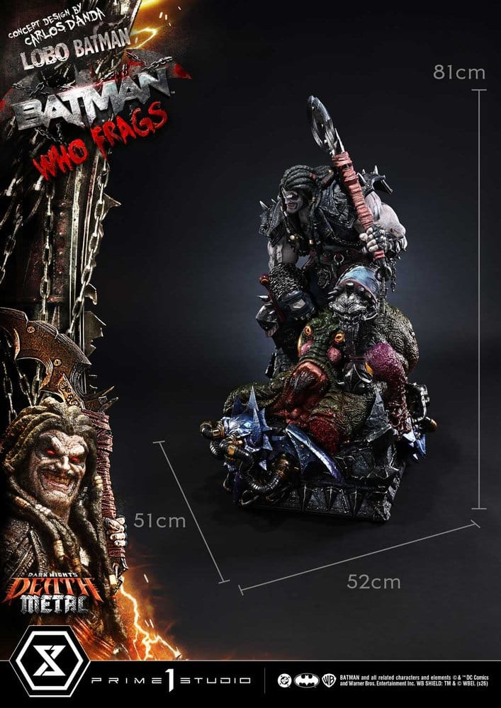 Dark Nights: Death Metal Museum Masterline Statue 1/3 Lobo Batman: Batman Who Frags Deluxe Version 81 cm [5]