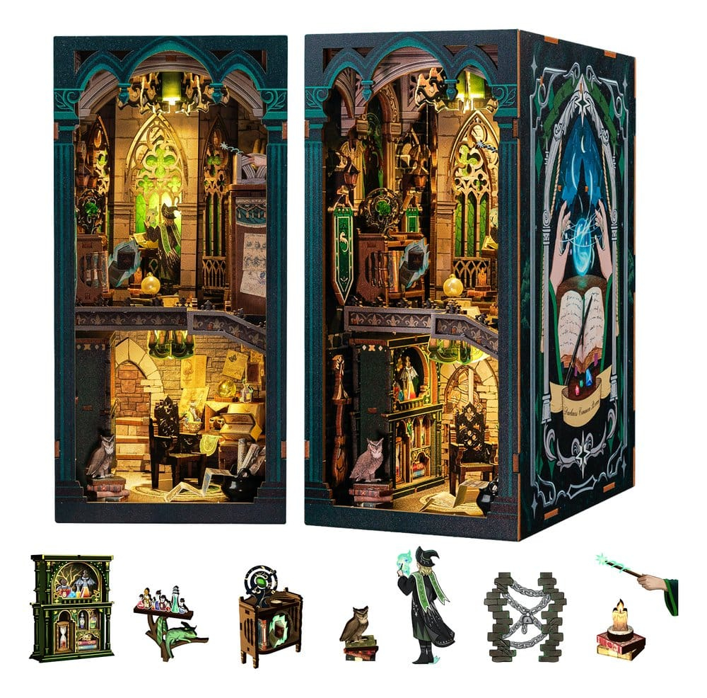 Darkness Common Room - DIY Book Nook Kit cu LED [8]
