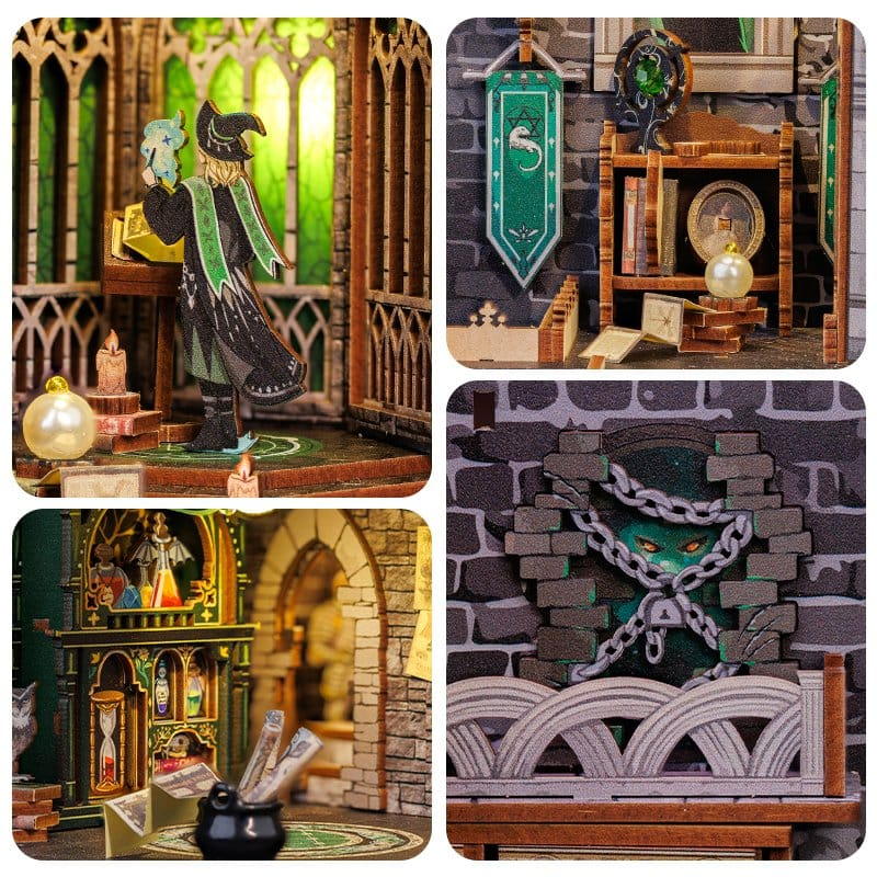 Darkness Common Room - DIY Book Nook Kit cu LED [6]