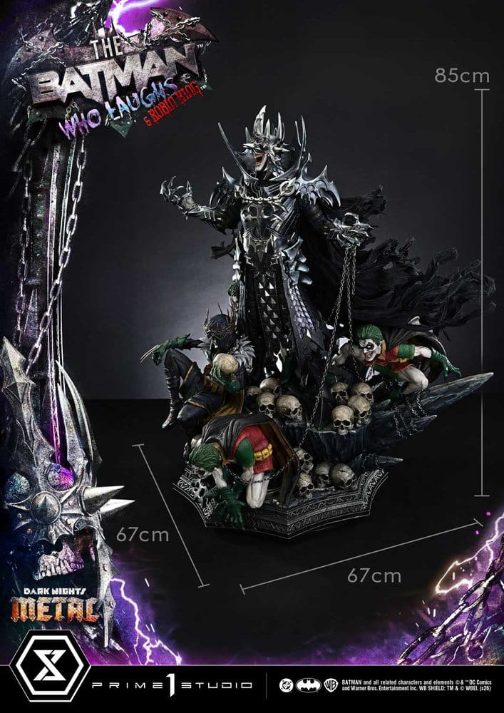 DC Comics Museum Masterline Statue 1/3 Dark Nights: Death Metal The Batman Who Laughs & Robin King Deluxe Version 85 cm [15]