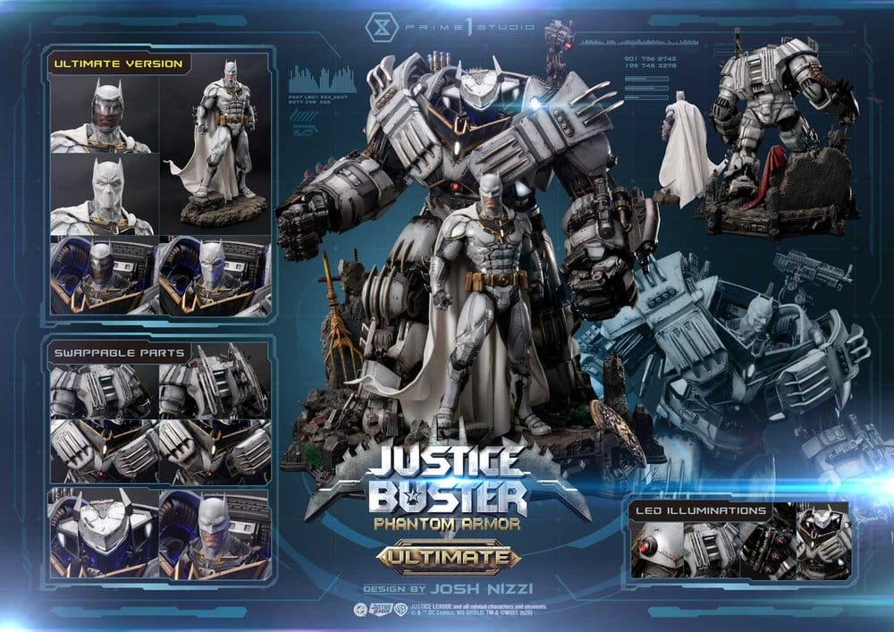 DC Comics Ultimate Museum Masterline Statue Justice Buster: Phantom Armor (Design By Josh Nizzi) Ultimate Bonus Version 88 cm [11]