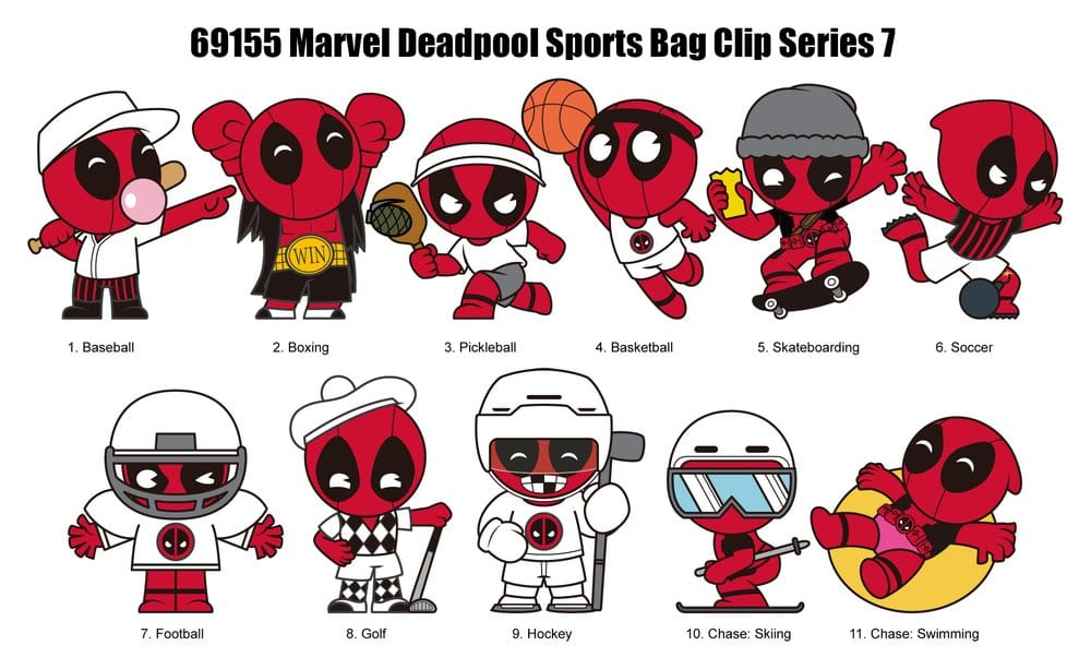 Deadpool 3D PVC Bag Clips Series 7 Display (24) [2]