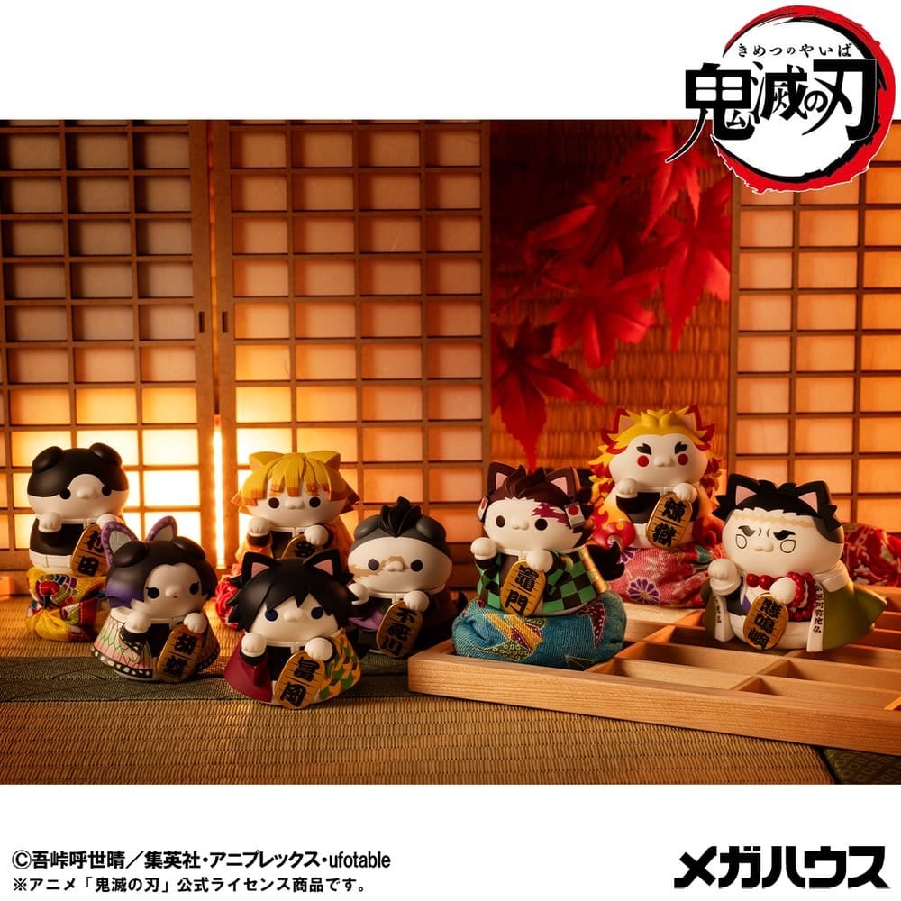 Demon Slayer: Kimetsu no Yaiba Mega Cat Project Trading Figure Fortune Cats Ver. 01 7 cm Blind Box Assortment (6) [10]