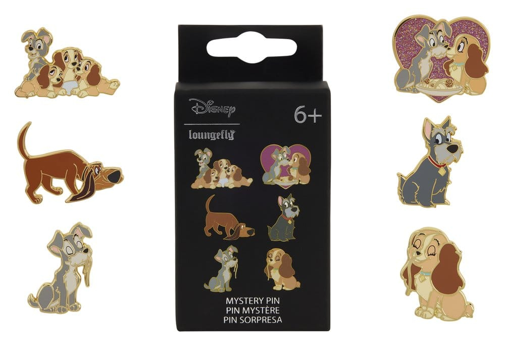 Disney by Loungefly Enamel Pins Lady and the Tramp Blind Display (12) [5]