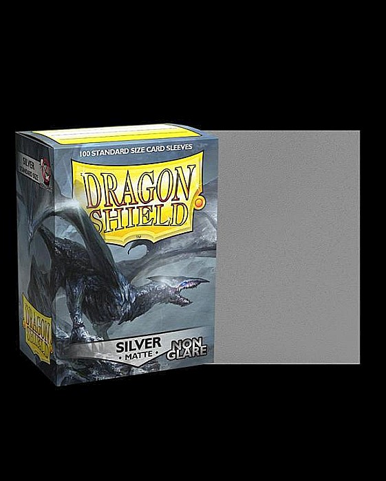 Dragon Shield Matte Non-Glare Sleeves - Silver (100 Sleeves) [1]