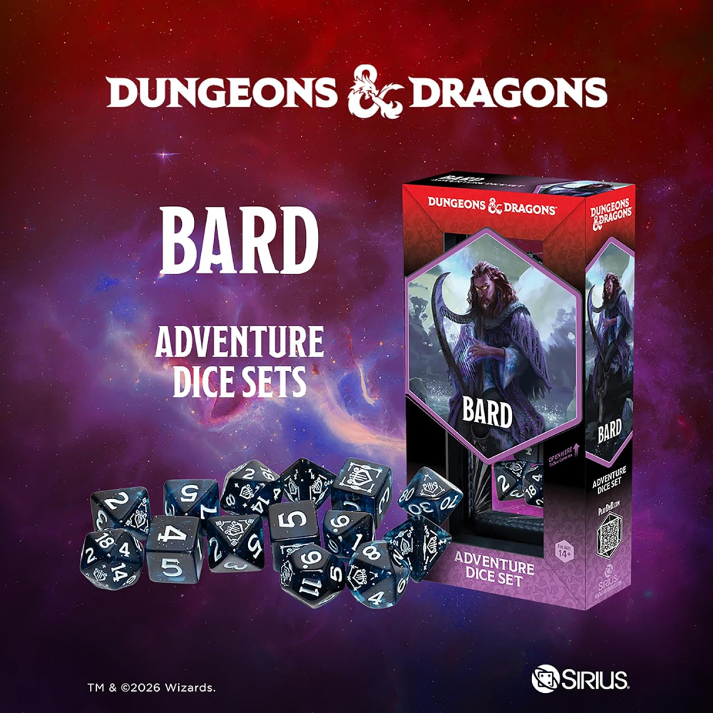 Dungeons & Dragons Bard Adventure Dice Set - 14 Zaruri RPG Sirius Dice [2]