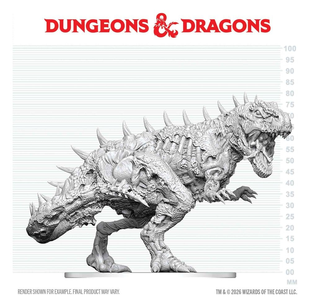 Dungeons & Dragons Nolzur's Marvelous Miniatures Unpainted Miniature Tyrannosaurus Zombie 20 cm [4]